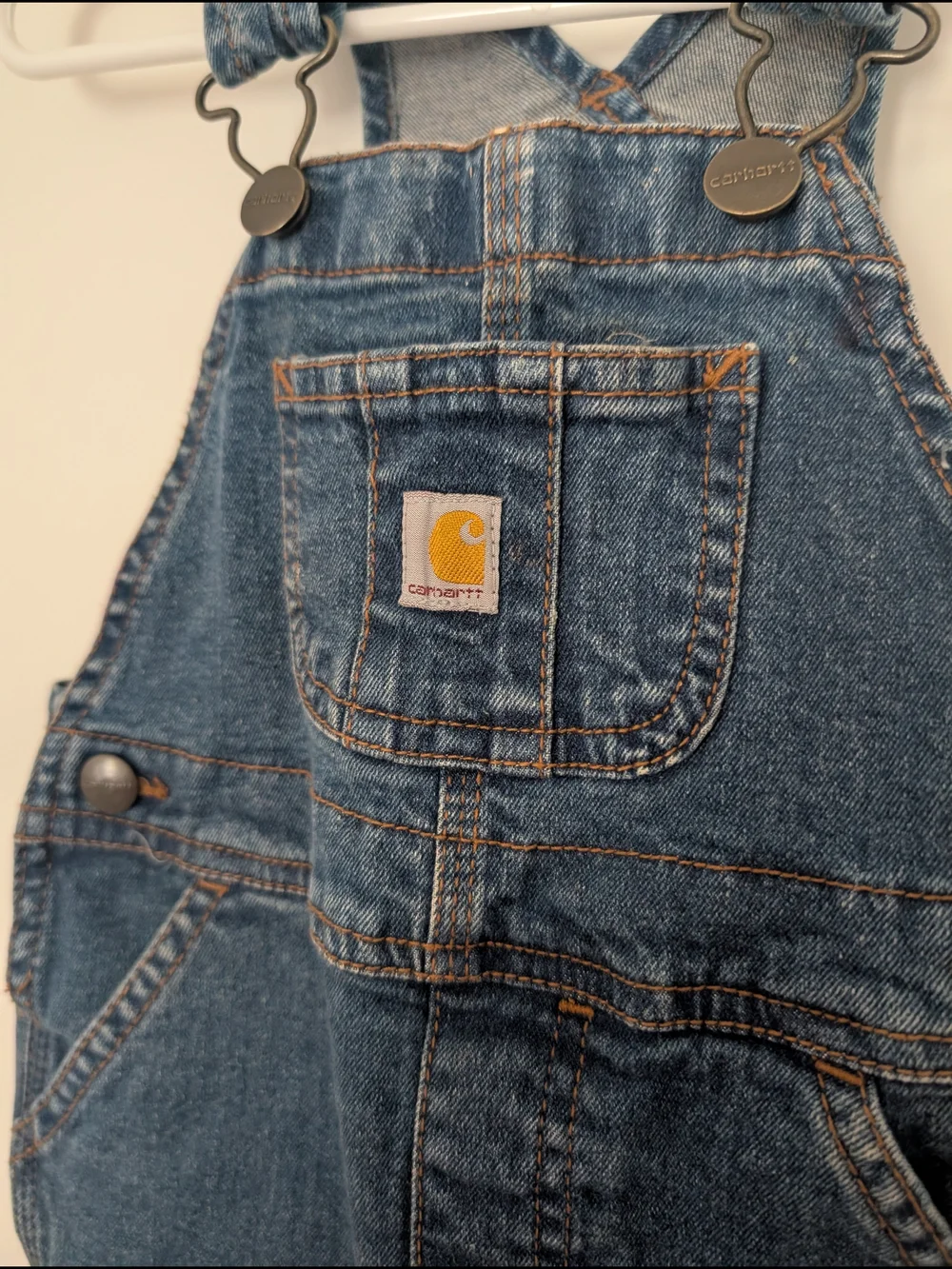 Carhartt Kids Dark Blue Denim Overalls - Picture 2 of 5